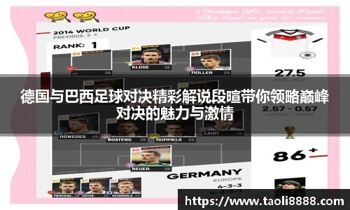德国与巴西足球对决精彩解说段暄带你领略巅峰对决的魅力与激情